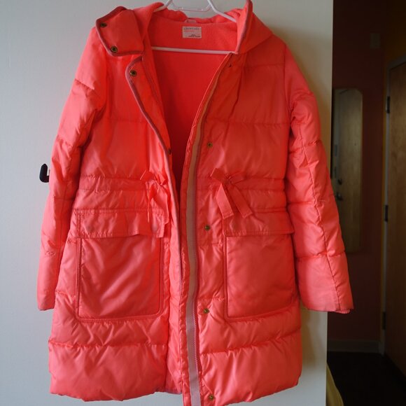 J. Crew Crewcuts Girls Primaloft J5517 Coat Neon Sweet Guava pink puffer 14 - Picture 14 of 16